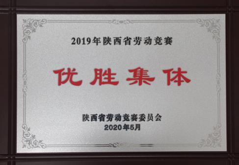 2020年獲得陜西省勞動競賽優勝集體